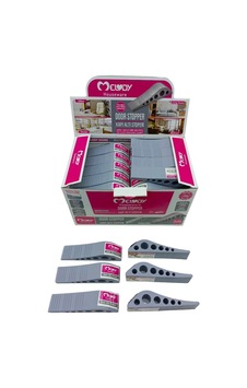Melody M-069 Kapı Altı Stoperi Esnek Plastik Gri - 60'li Paket