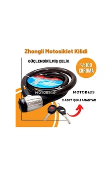 Zhongli Motosiklet Kilidi Çelik Güçlendirilmiş Halat Zincir Kilit 25x200 2 Metre Zhongli Motosiklet Kilidi Çelik Güçlendirilmiş Halat Zincir Kilit 25x200 2 Metre