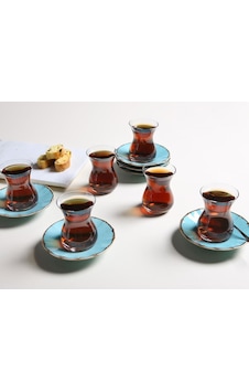 Porland Seasons Turkuaz 12 Parça 6 Kişilik Çay Takımı Turkuaz Porland Seasons Turkuaz 12 Parça 6 Kişilik Çay Takımı Turkuaz