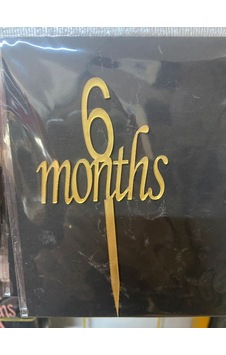 Premium Parti Altın Renk Özel Gün 6 Months Gold Pleksi Pasta Üzeri Süs Premium Parti Altın Renk Özel Gün 6 Months Gold Pleksi Pasta Üzeri Süs