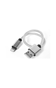 Goocamp Gümüş 30 Cm Halat Lightning Usb Kablo Goocamp Gümüş 30 Cm Halat Lightning Usb Kablo