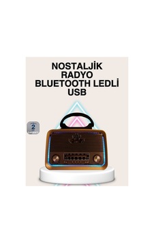 Ahşap Nostaljik Radyo Bluetooth Usb Sd Kart Destekli - Hs08376831-2689 Renkli Ahşap Nostaljik Radyo Bluetooth Usb Sd Kart Destekli - Hs08376831-2689 Renkli