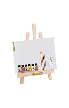 Mini Şövale 25x35 Cm Tuval 4'lü Fırça Seti Artdeco 6x75 Ml Metalik Akrilik Set Mini Şövale 25x35 Cm Tuval 4'lü Fırça Seti Artdeco 6x75 Ml Metalik Akrilik Set