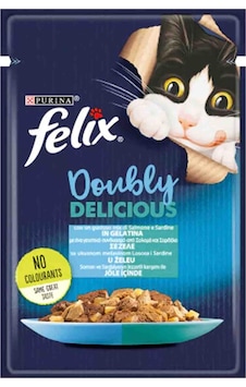 Felix Çifte Lezzet Somonlu Ve Sardalyalı Kedi Konservesi 85 Gr