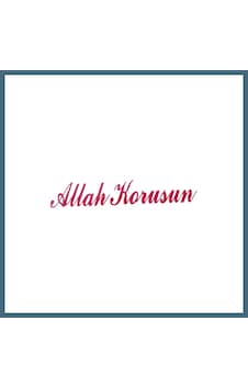 Agc Uygun Sepet Allah Korusun Yazılı Oto Sticker Kırmızı 14x3cm Agc Standart