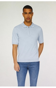 Only & Sons Erkek Yarım Fermuarlı Mavi T-shirt - 22028606 Only & Sons Erkek Yarım Fermuarlı Mavi T-shirt - 22028606