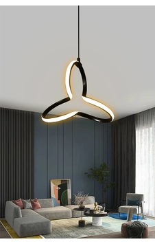 Yonca Modern Sarkıt Led Avize 1 Yıl Garantili - Beyaz Işık - Siyah Siyah Yonca Modern Sarkıt Led Avize 1 Yıl Garantili - Beyaz Işık - Siyah Siyah