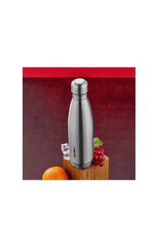 500ml Krom Şişe Termos Paslanmaz Çelik - Kaydırmaz Tpr Taban - 500ml Krom Şişe Termos Paslanmaz Çelik - Kaydırmaz Tpr Taban -