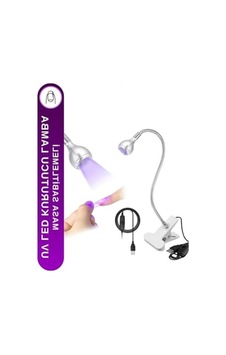 Masa Sabitlemeli Uv Led Oje Kurutucu Lamba, Beyaz Masa Sabitlemeli Uv Led Oje Kurutucu Lamba, Beyaz