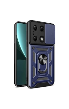 Noktaks - Redmi Note 13 Pro 4g Uyumlu - Kılıf Yüzüklü Stand Olan Kamera Korumalı Sürgülü Vega Kapak - T32070 - Mavi Mavi Noktaks - Redmi Note 13 Pro 4g Uyumlu - Kılıf Yüzüklü Stand Olan Kamera Korumalı Sürgülü Vega Kapak - T32070 - Mavi Mavi