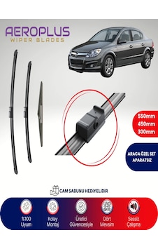 Aeroplus Opel Astra H Ön Arka Muz Silecek Takımı 2004-2013 Aeroplus Opel Astra H Ön Arka Muz Silecek Takımı 2004-2013