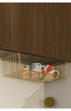 Mat Gold Raf Altı Kanguru Sepet Çok Amaçlı Düzenleyici Organizer Bardak Rafı Altın Mat Gold Raf Altı Kanguru Sepet Çok Amaçlı Düzenleyici Organizer Bardak Rafı Altın
