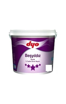 Dyo 10kg Beşyıldız Plastik İç Cephe Duvar Boyası Beyaz 10 KG Dyo 10kg Beşyıldız Plastik İç Cephe Duvar Boyası Beyaz 10 KG
