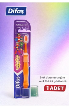Difaş Kids Çocuk Diş Fırçası Koruyucu Kapaklı Yumuşak Kıllı 1 Adet