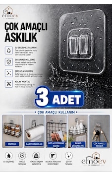 3 Adet Kendinden Yapışkanlı Askı Güçlü Şeffaf Duvar Askısı Delmeden Matkapsız Paslanmaz Çelik Kancalı Şeffaf Şeffaf 3 Adet Kendinden Yapışkanlı Askı Güçlü Şeffaf Duvar Askısı Delmeden Matkapsız Paslanmaz Çelik Kancalı Şeffaf Şeffaf