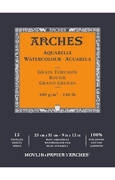 Arches Sulu Boya Blok Defter Rough 300G 12 Yaprak 23X31 Arches Sulu Boya Blok Defter Rough 300G 12 Yaprak 23X31