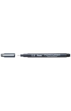 Ayrex Pentel Pointliner S20p-8a, Fineliner, Siyah, Suya Dayanıklı Ve Solmaz, 0,8 Mm