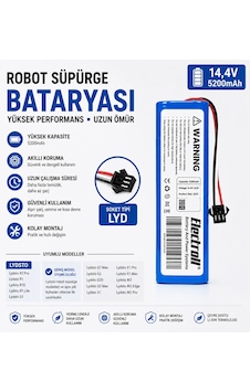 Wiami Fx 9 Pro Uyumlu Robot Süpürge Bataryası 14.4v 5200mah Li-ion Wiami Fx 9 Pro Uyumlu Robot Süpürge Bataryası 14.4v 5200mah Li-ion