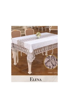 Keten İşlemeli Masa Örtüsü 160x260 Cm Dantelli Yemek Masası Örtüsü Elena Model Krem-gold Çok Renkli Keten İşlemeli Masa Örtüsü 160x260 Cm Dantelli Yemek Masası Örtüsü Elena Model Krem-gold Çok Renkli