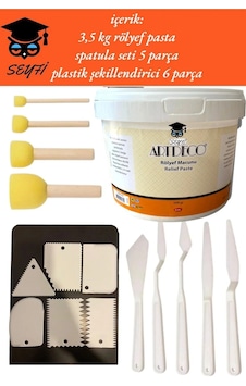 3,5 Kg Rölyef Pasta Spatula Seti 5 Parça Plastik Şekillendirici 6 Parça Rölyef Seti 0000 Naturel 3,5 Kg Rölyef Pasta Spatula Seti 5 Parça Plastik Şekillendirici 6 Parça Rölyef Seti 0000 Naturel