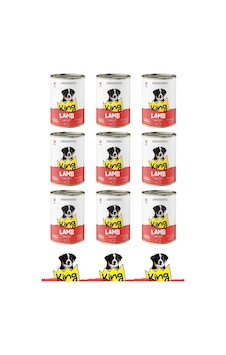 King Maskot Kuzu Etli Yavru Köpek Maması 12 x 400 G