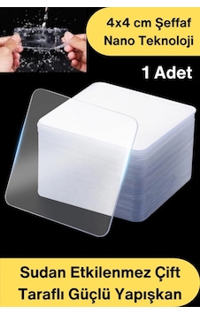 Çifttaraflıbant 4x4 Cm Şeffaf Nano Bant Çift Taraflı Güçlü Yapışkan Su Geçirmez Çivi Gerektirmeyen Çifttaraflıbant 4x4 Cm Şeffaf Nano Bant Çift Taraflı Güçlü Yapışkan Su Geçirmez Çivi Gerektirmeyen