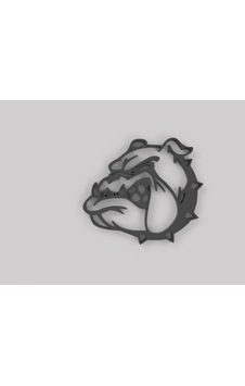 Sinirli Bulldog Duvar Dekoru 10 Cm