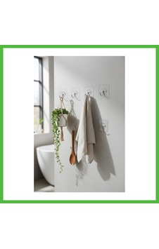 Vaveni 6'lı Şeffaf Yapışkanlı Askı Seti & Çok Amaçlı Banyo Ve Mutfak Duvar Düzenleyici Arz -şeffaf Vaveni 6'lı Şeffaf Yapışkanlı Askı Seti & Çok Amaçlı Banyo Ve Mutfak Duvar Düzenleyici Arz -şeffaf