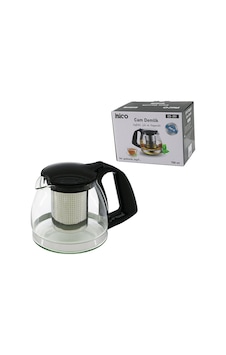 700ml Cam Demlik Çelik Süzgeçli - Plastik Kulp - Kapak - Krom Çerçeve 4741 Altın - Buz Mavisi 700ml Cam Demlik Çelik Süzgeçli - Plastik Kulp - Kapak - Krom Çerçeve 4741 Altın - Buz Mavisi