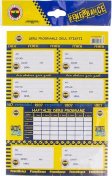 Paket 20 Adet Fb Okul Etiketi Ders.prog Paket 20 Adet Fb Okul Etiketi Ders.prog
