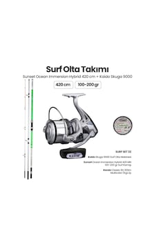 Sunset Ocean Immersion Hybrid 420 Mn Surf Kamışı - Kaido Skuga 9000 Surf Set 32 Sunset Ocean Immersion Hybrid 420 Mn Surf Kamışı - Kaido Skuga 9000 Surf Set 32