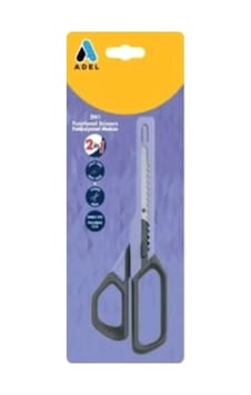 Adel Fonksiyonel Makas Maket Bıçağı 2in1 Adel Fonksiyonel Makas Maket Bıçağı 2in1