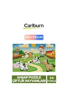 Özel Eğitici Zeka Geliştirici Öğretici El Göz Koordinasyonu Ahşap Puzzle Çiftlik Hayvanları 24 Parça Özel Eğitici Zeka Geliştirici Öğretici El Göz Koordinasyonu Ahşap Puzzle Çiftlik Hayvanları 24 Parça