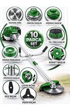 Dragro German Drg-10 + Yan Tipi Benzinli Ot Çalı Çim Biçme Tırpanı + Full Set Hediyeli Y Dragro German Drg-10 + Yan Tipi Benzinli Ot Çalı Çim Biçme Tırpanı + Full Set Hediyeli Y