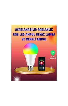 Enerji Verimli Akıllı Led Ampul Uzaktan Kontrol Özellikli - Nnnnnn1468-5957 Renkli