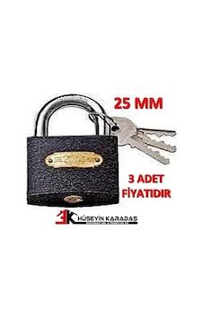 Trı-ckler Asma Kilit Gri 25 Mm 3 Adet Fiyatıdır Trı-ckler Asma Kilit Gri 25 Mm 3 Adet Fiyatıdır