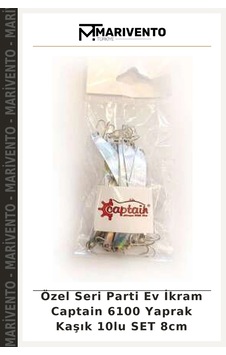 Özel Seri Parti Ev İkram Captain 6100 Yaprak Kaşık 10lu Set 8cm Standart