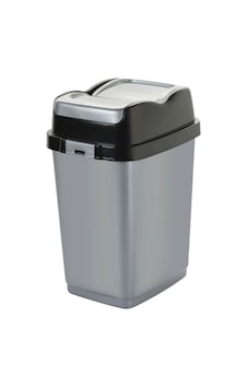 Dünya-09713-400 Ve 410 Easy Çöp Kovası Plastik 18lt 234x296x425mm Siyah Çift Kapaklı Gri - 12'li Paket Dünya-09713-400 Ve 410 Easy Çöp Kovası Plastik 18lt 234x296x425mm Siyah Çift Kapaklı Gri - 12'li Paket