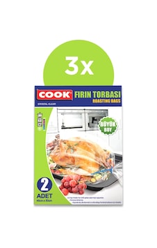 Cook Fırın Torbası 2'Li Büyük Boy 45X50 Cm 3'Lü Paket Cook Fırın Torbası 2'Li Büyük Boy 45X50 Cm 3'Lü Paket