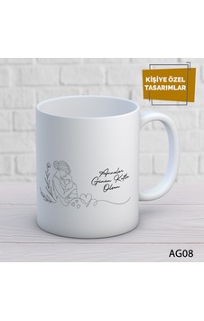 Anneler Günü Özel Kupa Bardak 08 Beyaz Anneler Günü Özel Kupa Bardak 08 Beyaz