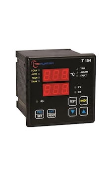 T154 Transformatör Sıcaklık Kontrol Ünitesi 4 Kanal Pt100 Sensör Girişi, Rs485 Modbus