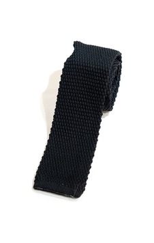 Demfashion Özel Desenli Örme Kravat - Siyah (538523172) Siyah