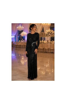 Gül&can Butik Siyah Payetli Abiye Elbise Zarif Ve Işıltılı Tasarım Siyah Gül&can Butik Siyah Payetli Abiye Elbise Zarif Ve Işıltılı Tasarım Siyah