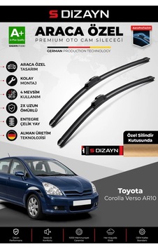 S-dizayn Toyota Corolla Verso Ar10 Ön Cam Silecek Seti 2004-2009 Premium Araca Özel 65-40 Cm A+ Kali