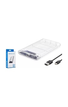Hadron Hdx1766 Hdd Kutu Type-c3.1 + Usb3.0 2.5" Transparent Hadron Hdx1766 Hdd Kutu Type-c3.1 + Usb3.0 2.5" Transparent