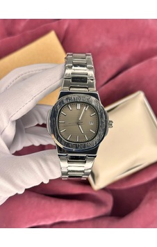 Patek Philippe Süt Kahvesi Kadran Erkek Kol Saati Gümüş Patek Philippe Süt Kahvesi Kadran Erkek Kol Saati Gümüş