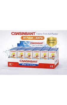Cansinbant Bez Yarabandı 10 Lu 30 Paket 1,9 X 7,2 Cm Fabric First Aid Plaster Cansinbant Bez Yarabandı 10 Lu 30 Paket 1,9 X 7,2 Cm Fabric First Aid Plaster