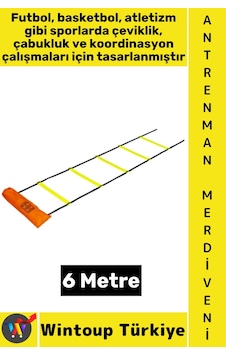 Antrenmanmalzemesi Futbol Basketbol Spor Koordinasyon Hız Çantalı Antrenman Merdiveni 6 Metre Çok Renkli Antrenmanmalzemesi Futbol Basketbol Spor Koordinasyon Hız Çantalı Antrenman Merdiveni 6 Metre Çok Renkli