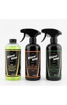 Shine Wax Seramik Şampuan & Seramik Sprey Wax & Lastik Parlatıcı Sprey 500 Ml 3'lü Set Shine Wax Seramik Şampuan & Seramik Sprey Wax & Lastik Parlatıcı Sprey 500 Ml 3'lü Set