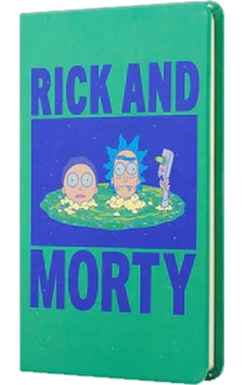 Mabbels Sert Kapak Lastikli Mini Defter Rick And Morty Yeşil 80 Yp 9x14 Dft-388371 Çok Renkli